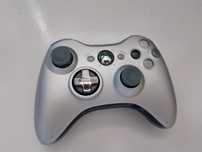 Srebrny limitowany pad xbox360 sprawny 100% z akumulatorem venom