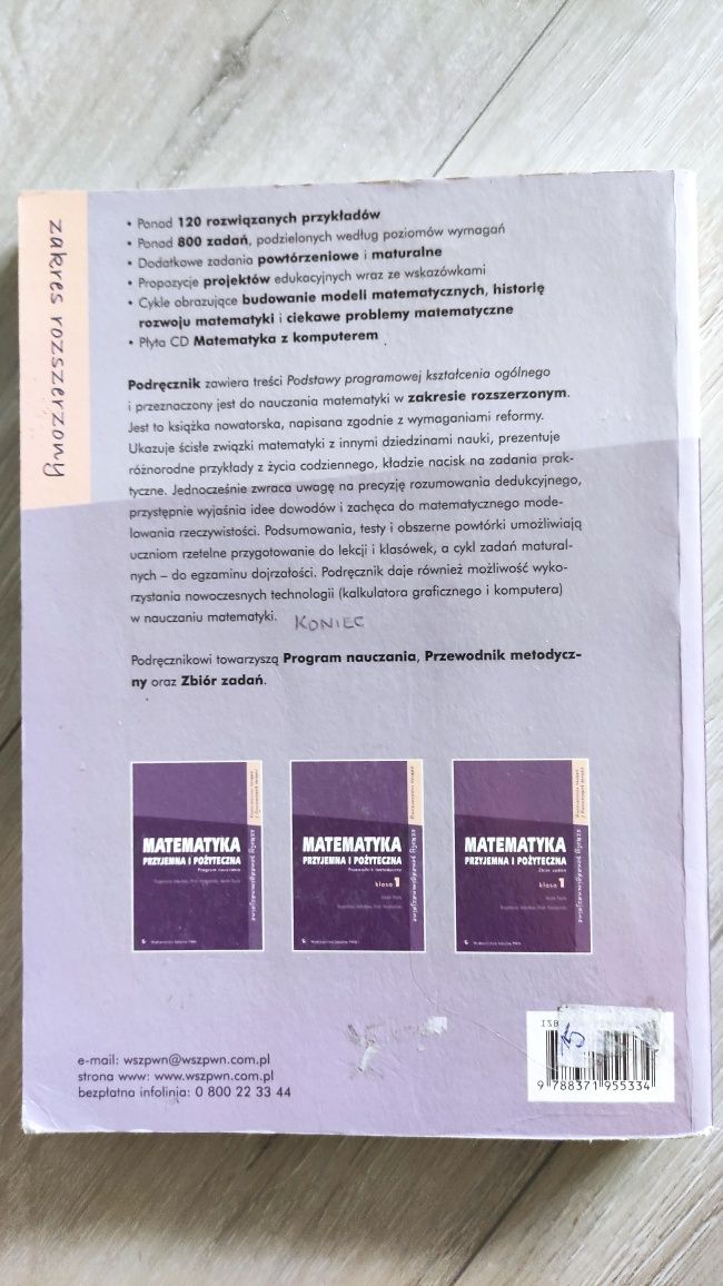 Matematyka przyjemna i pożyteczna podręcznik 1 liceum technikum