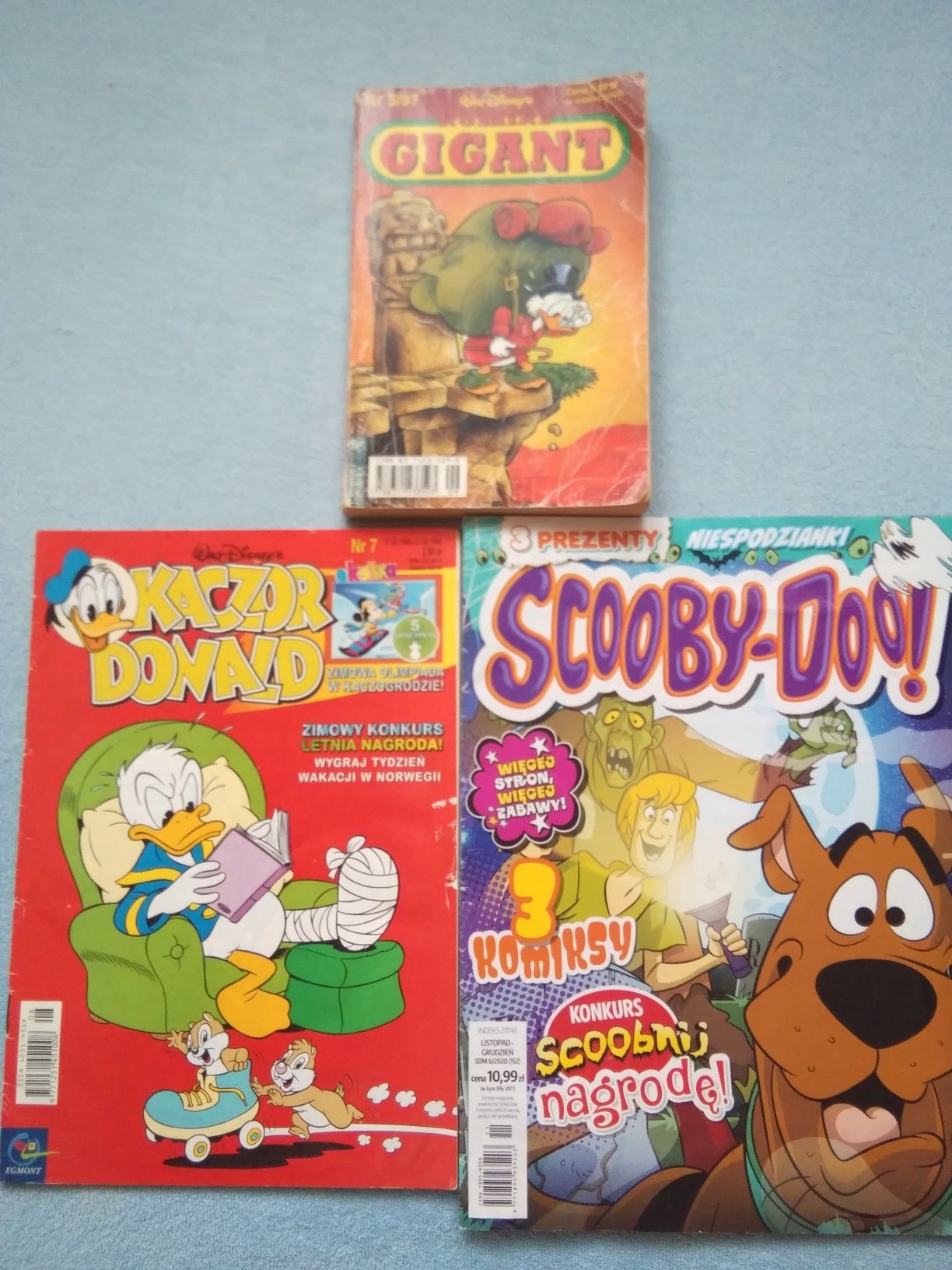 3 komiksy Kaczor Donald, Gigant i Scooby-Doo