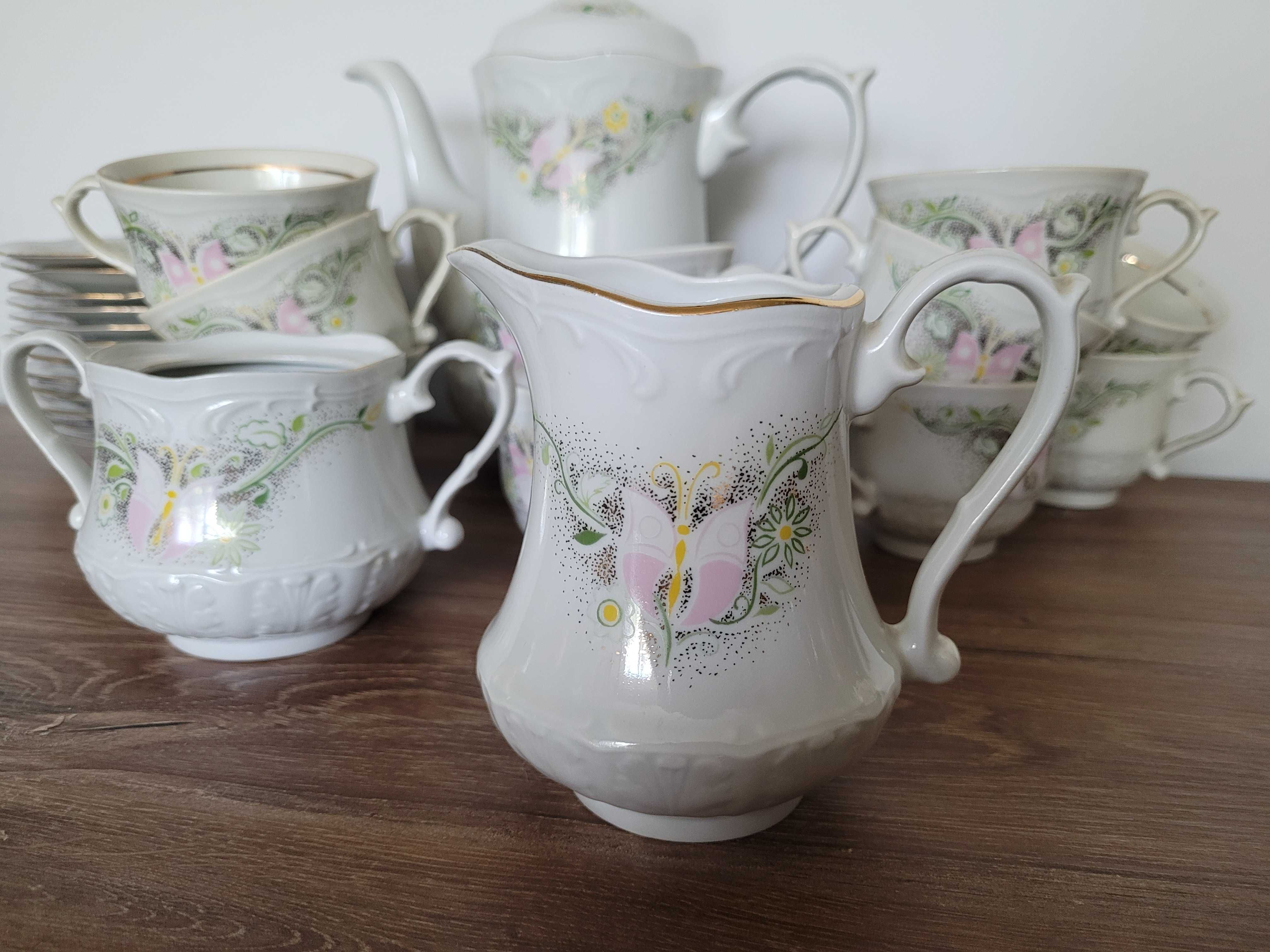Zastawa kawowa Włocławek porcelana, na herbate