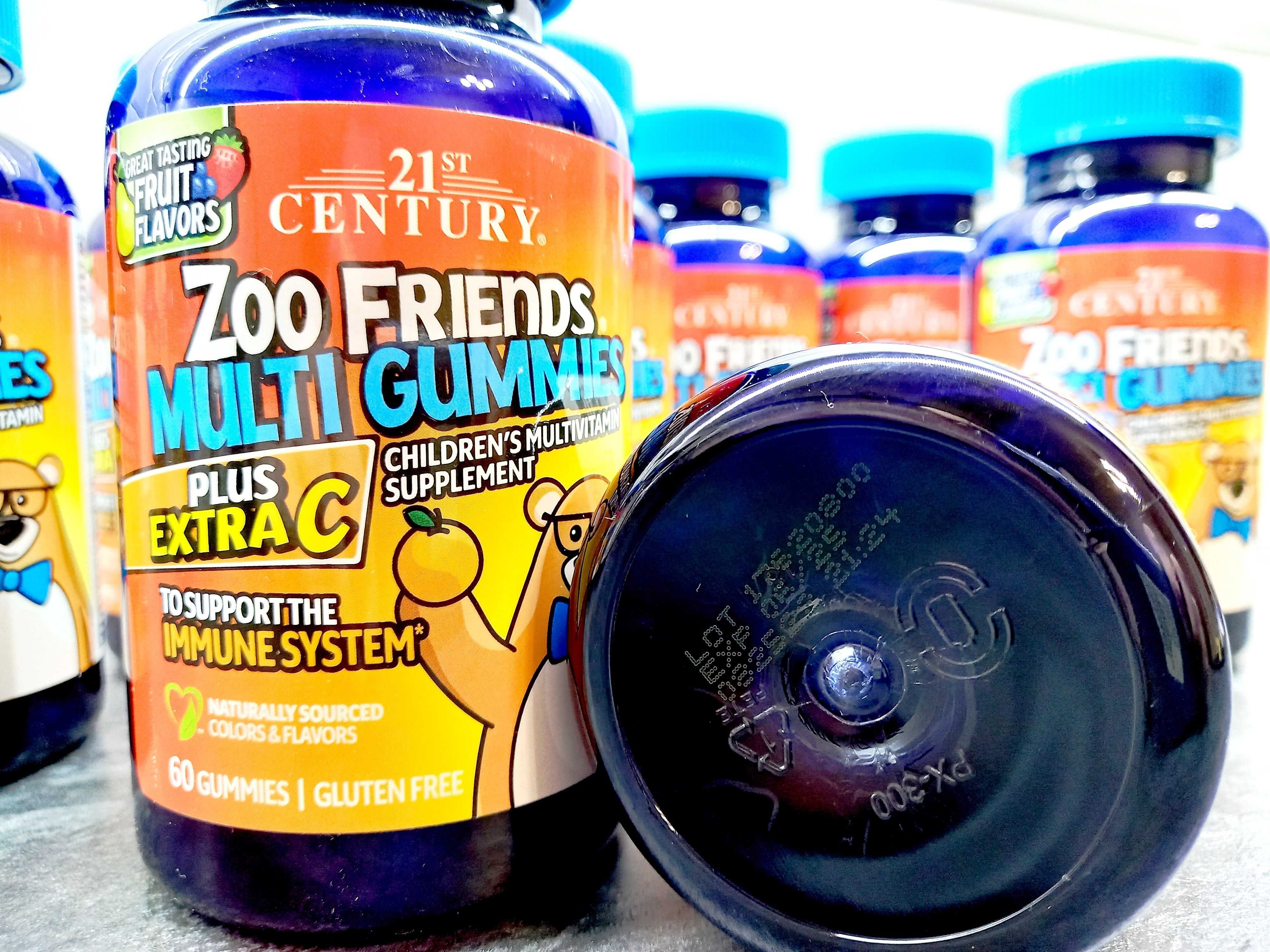 21st Century, Zoo Friends Multi Gummies (60 ж/конфет) детские витамины