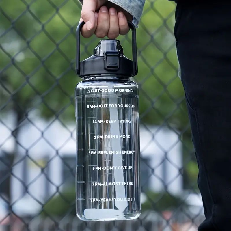 Butelka 2000ml bidon sportowy PC na wodę przezroczysta motywacyjna