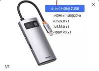 Baseus USB C HUB Type-C to HDMI 4 in 1 HDMI 2USB