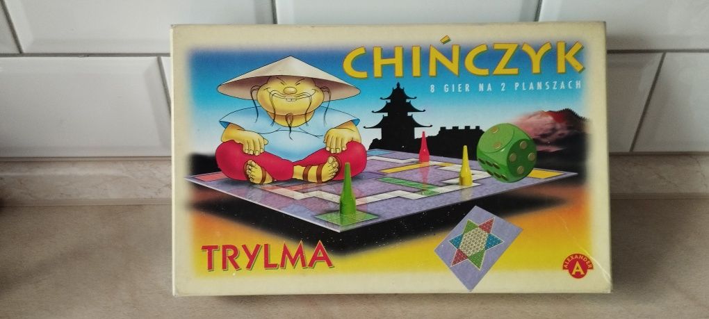 Gra planszowa Chińczyk Trylma 2 w 1 - 8 gier na 2 planszach