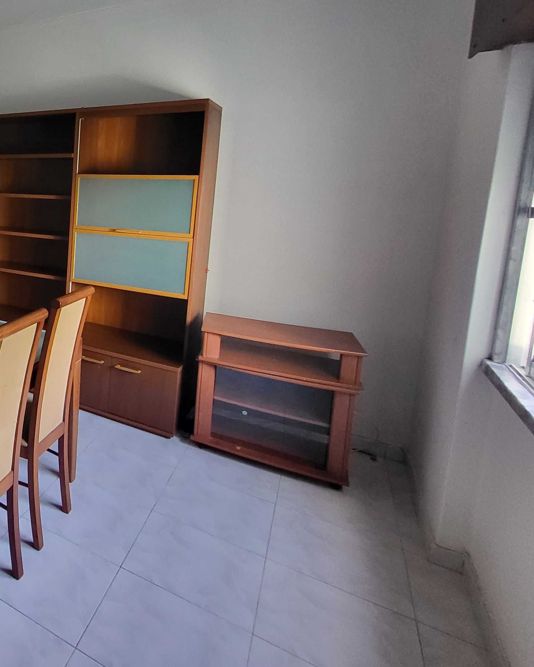 Conjunto de Moveis de Sala, cerejeira / vidro