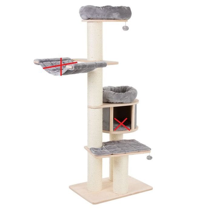 Natural Paradise Drapak Dla Kota Magnolia Xl Plus 105X90X175Cm Szary