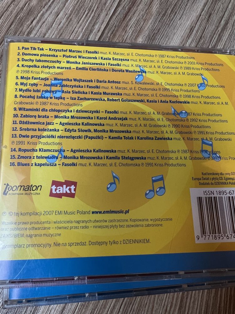 5x CD Muzyka dla smyka Przeboje TV Mini Mini rybka - kurier DPD
