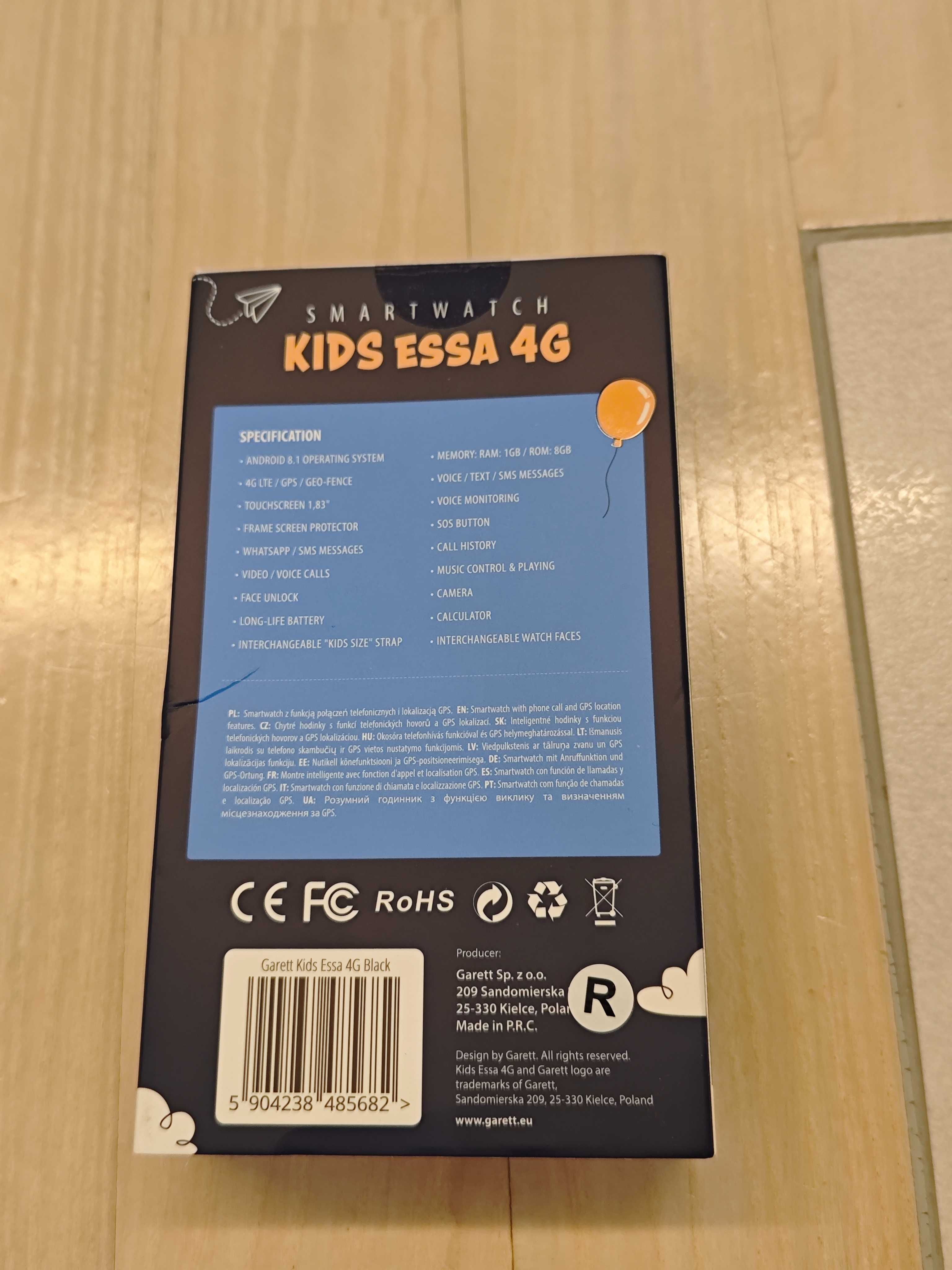Zegarek Smartwatch Garett Kids Essa 4G Nowy