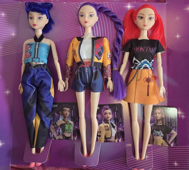 Lalki K-Pop Demon Hunters: Rumi, Zoi (Zoey), Mira (Huntrix) Kpop