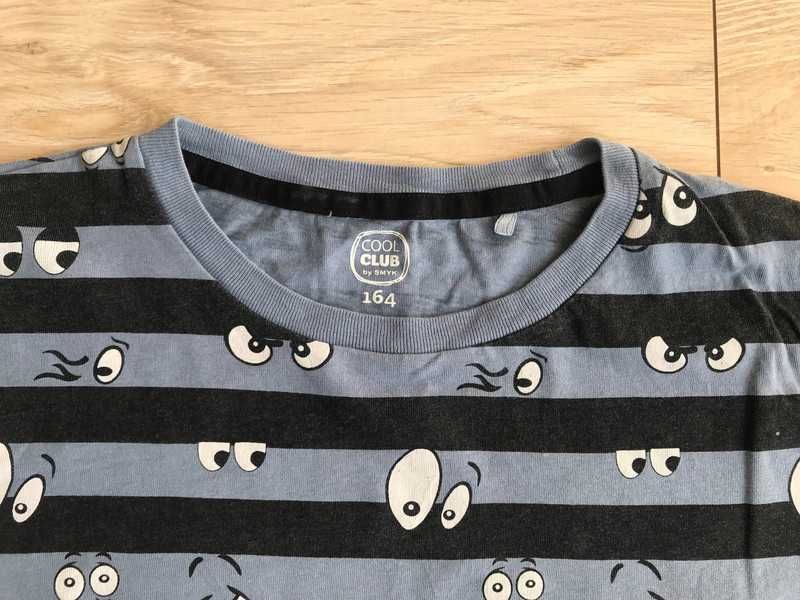 T-shirt chłopięcy w paski; bluzka z długim rękawem, Cool Club;rozm.164