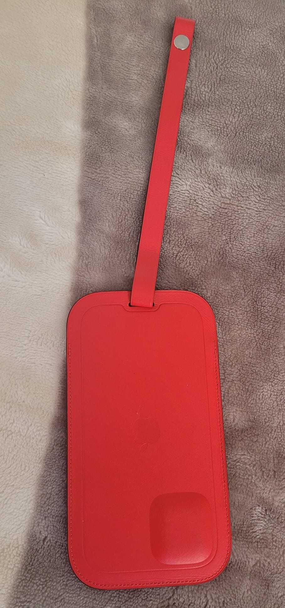 Capa iPhone 12/12 Pro - Couro Vermelho TOP