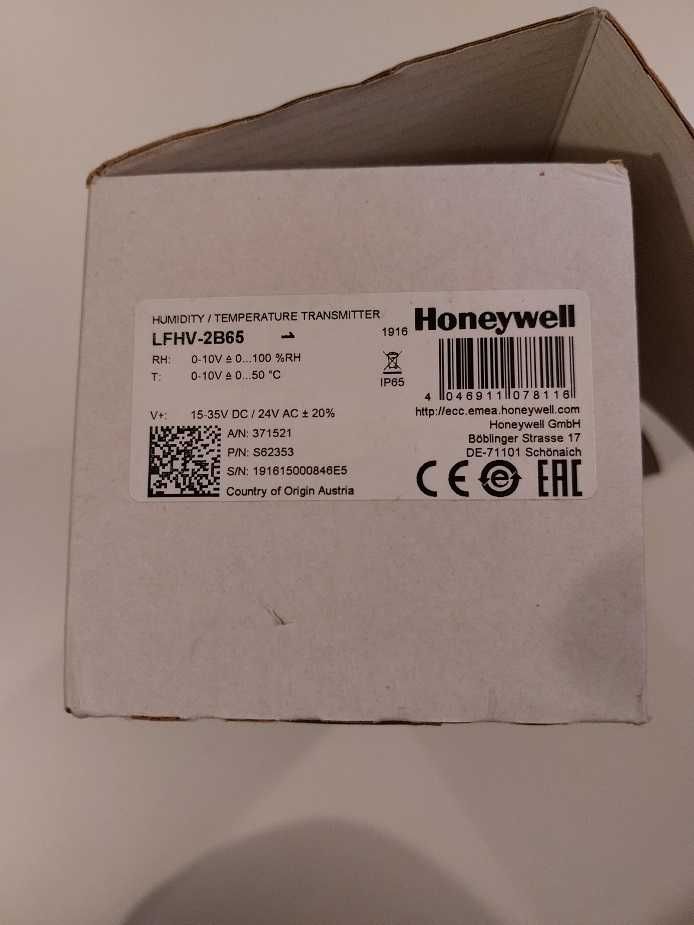 Honeywell - czujniki temperatury VF20, LFHV, AF20, T7470
