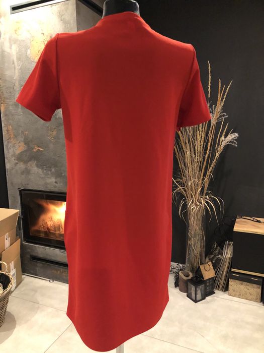 Sukienka elegancka trapezowa jak nowa czerwona 36 Walentynki do pracy