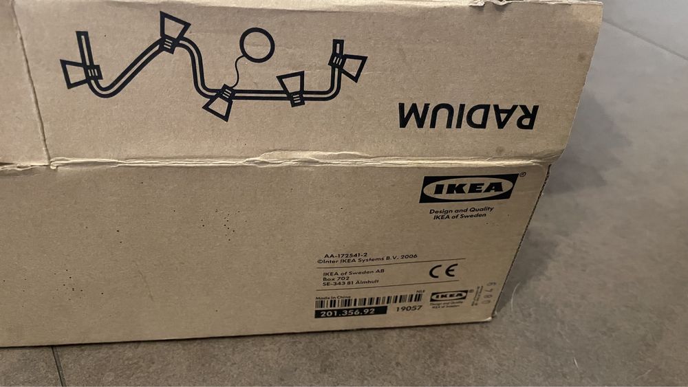 Lampa RADIUM Ikea elementy