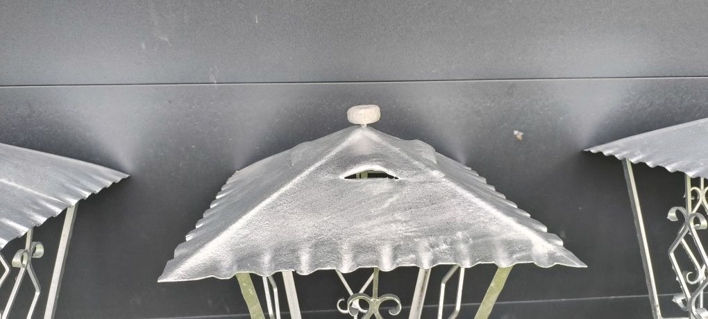 Lampy Stalowe Ogrodowe 6 szt  Ocynk Kute Ręczna praca