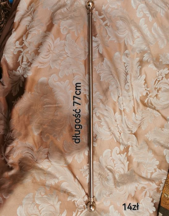 Karnisz pojedyńczy srebrny