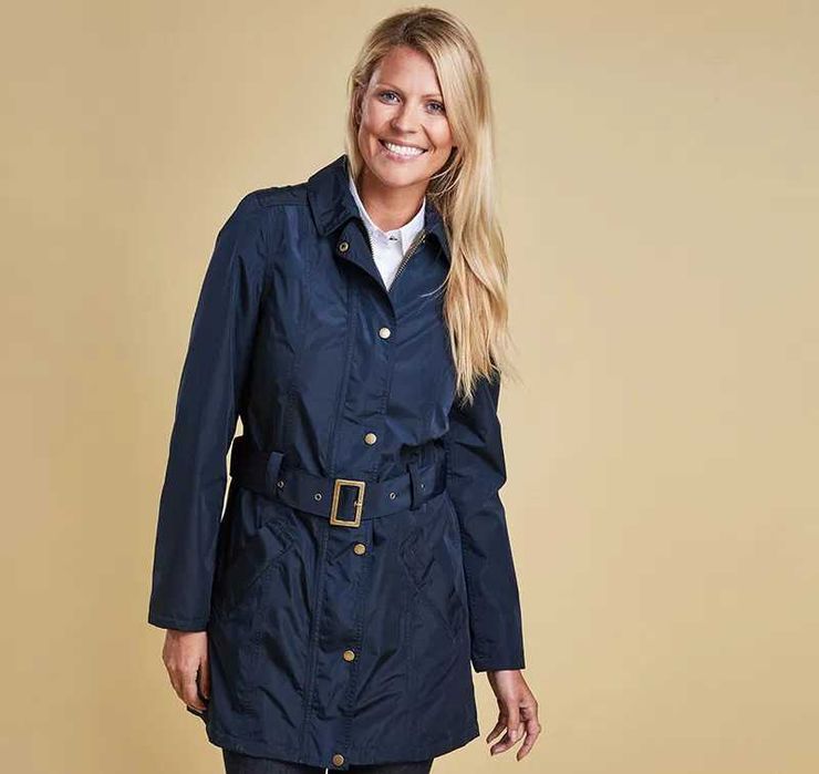 BARBOUR Levcadenron Trench Płaszcz Damski E 40 Oryginalny Super Stan