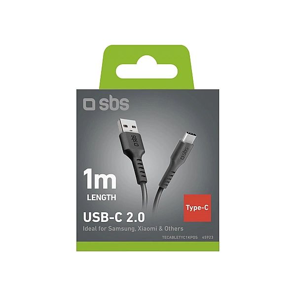 Kabel Sbs Tecabletyc1Kpos Usb-A - Usb-C 1M - Czarny
