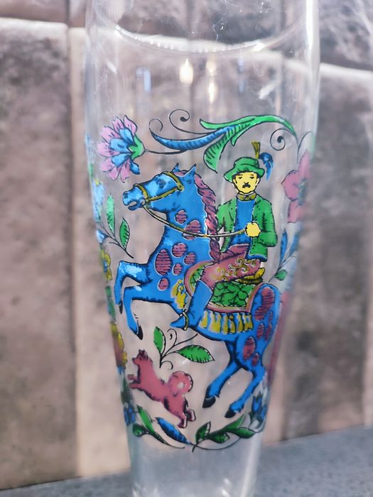 Kufel vintage ręcznie malowany