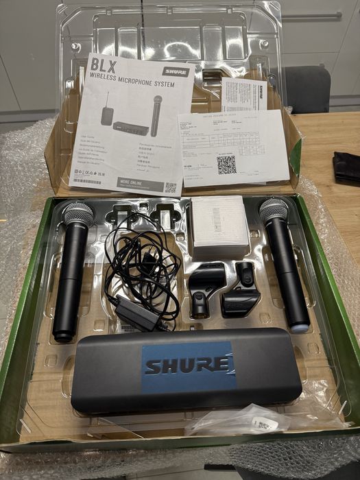 Zestaw mikrofonów bezprzewodowych Shure BLX288E/SM58-H8E