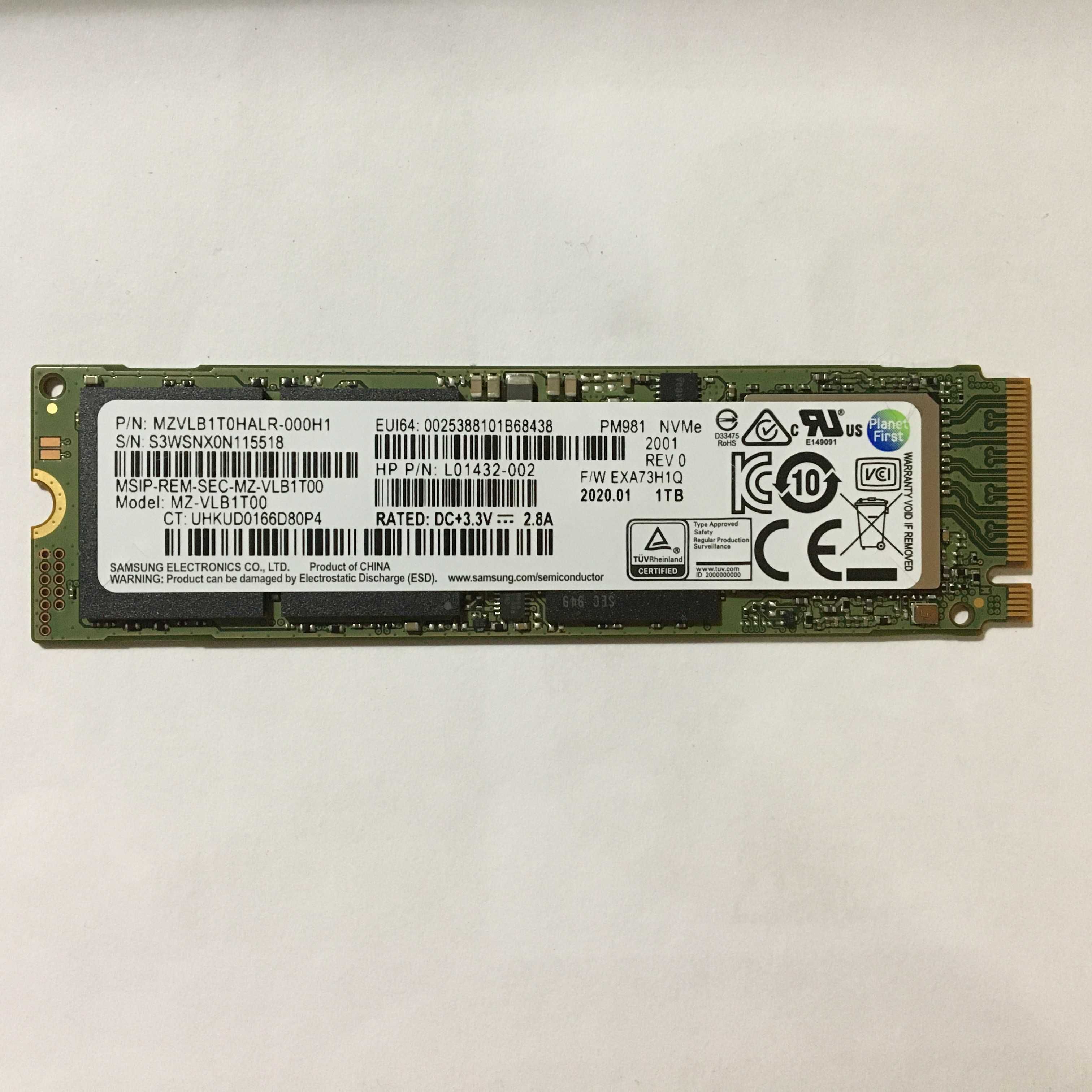 SSD Samsung PM981 com 1TB