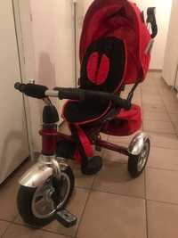 Rower dziecięcy wózek czerwony trójkołowy