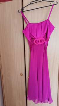 ciemny fiolet sukienka na ramiączkach rozmiar 36 Standard Collection
