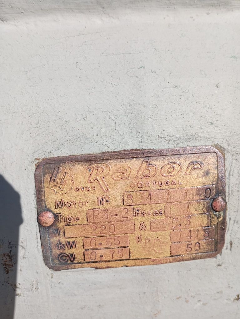 Motor monofásico Rabor com (c/v) 0.75