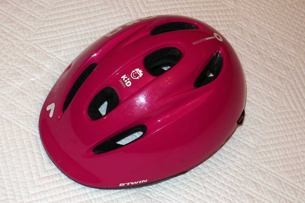 Capacete bicicleta criança menina