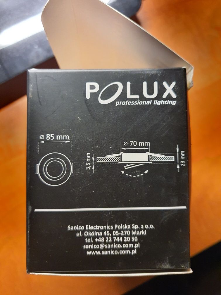 2 sztuki Halogen i Oprawa LED SUN OLAL POLUX czarny szczotkowany
