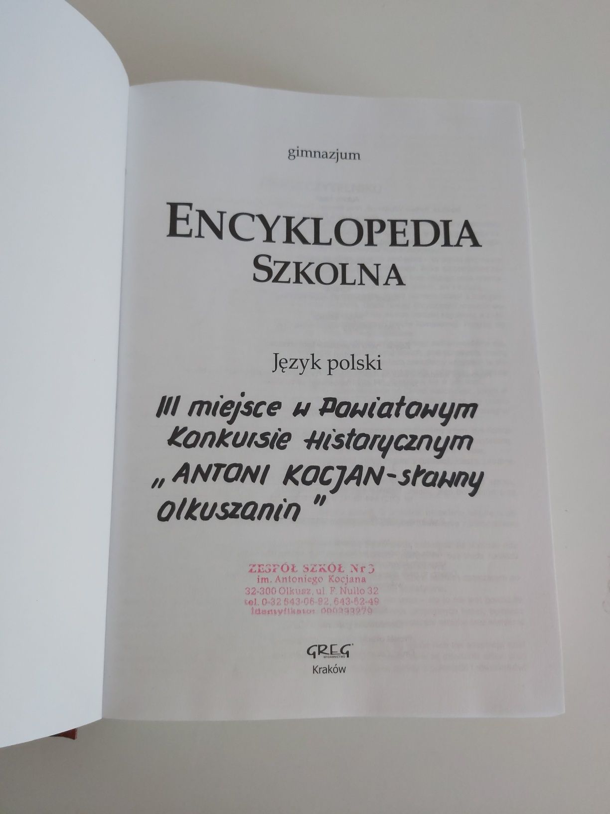 Encyklopedia szkolna jezyk polski gimnazjum