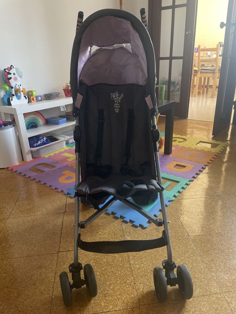 Carrinho Bebé Reclinável 2 Posições Asalvo Rosa