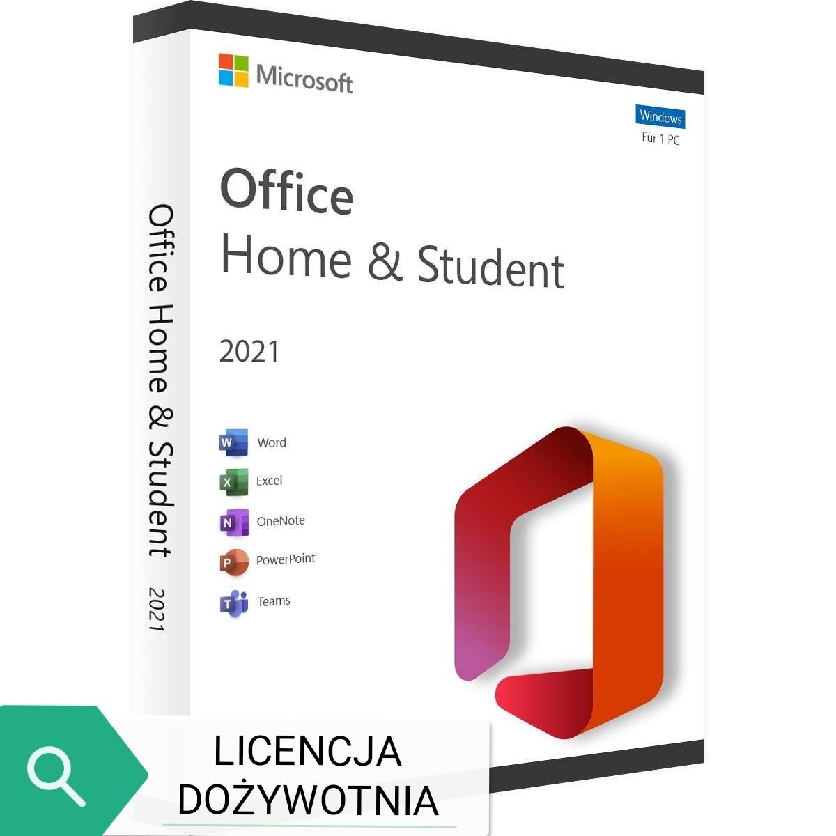 Oryginalny Microsoft Office Home&Student 2021 (faktura, dowód zakupu)
