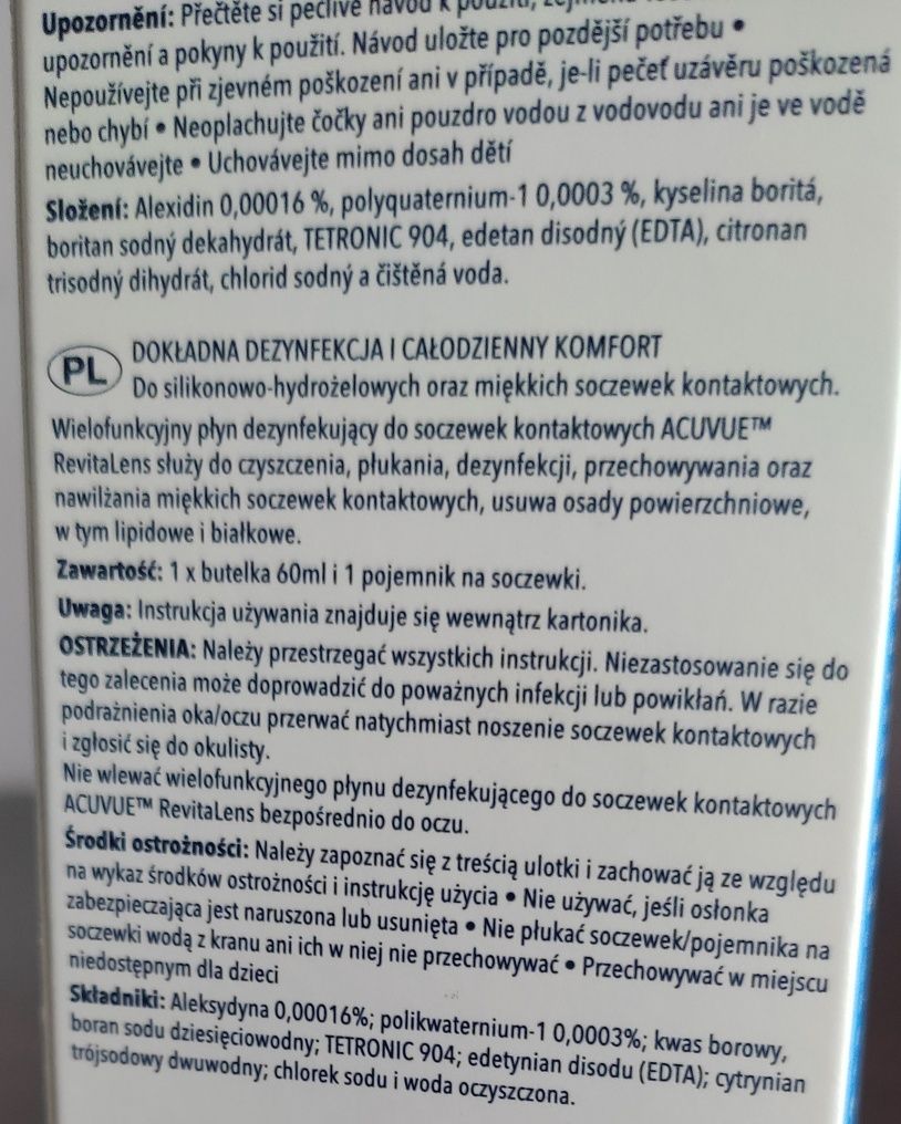 Płyn do płukania soczewek kontaktowych ACUVUE