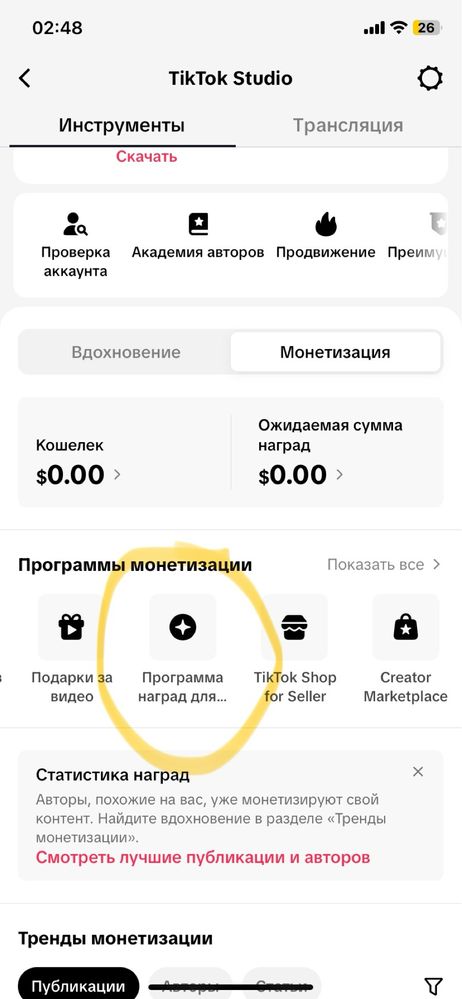 тикток аккаунты с монетизацией tiktok