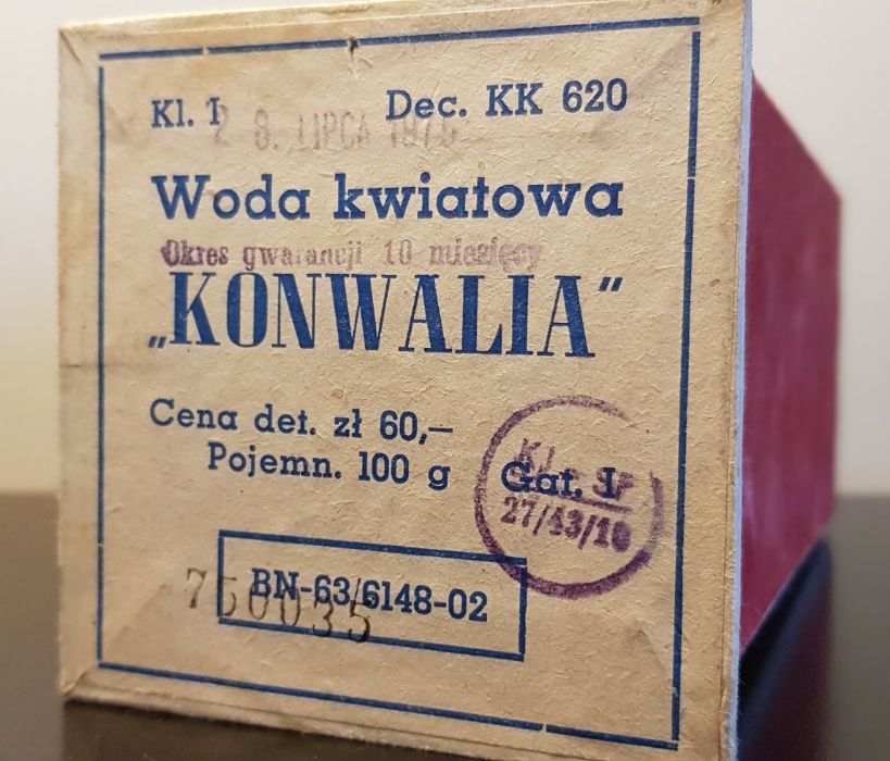 Zapachy PRL-u woda kwiatowa Konwalia 1975r. 100ml - ORYGINAŁ