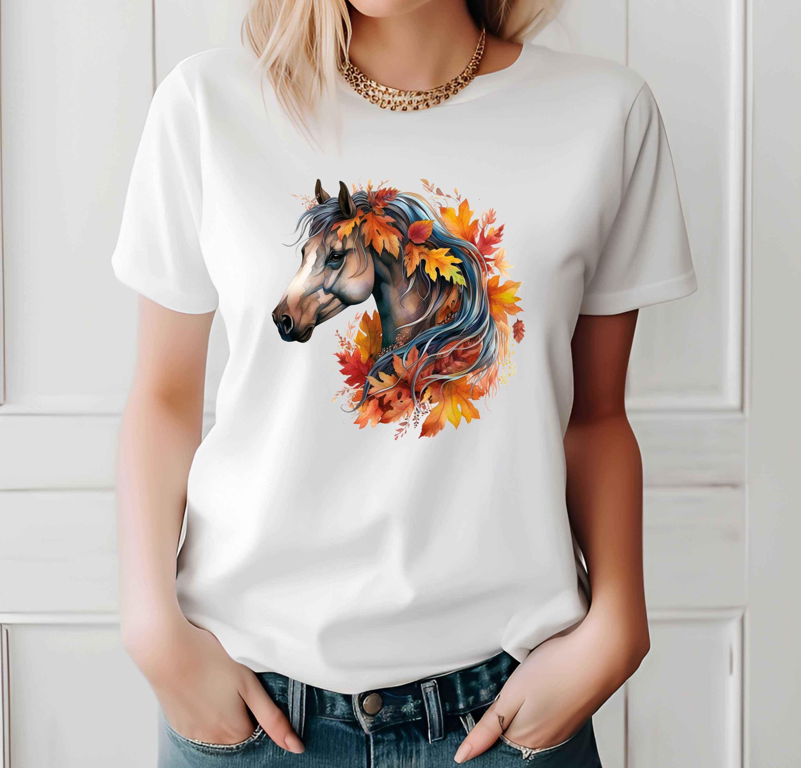 koszulka z koniem, koszulka koń, moda boho, t-shirt boho, xs-3xl