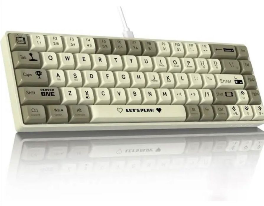 Компактная механическая клавиатура Ajazz AK680 в сером дизайне