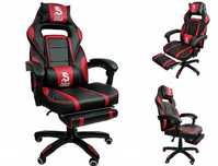Fotel Gamingowy obrotowy dla graczy DEUS LARGE Red