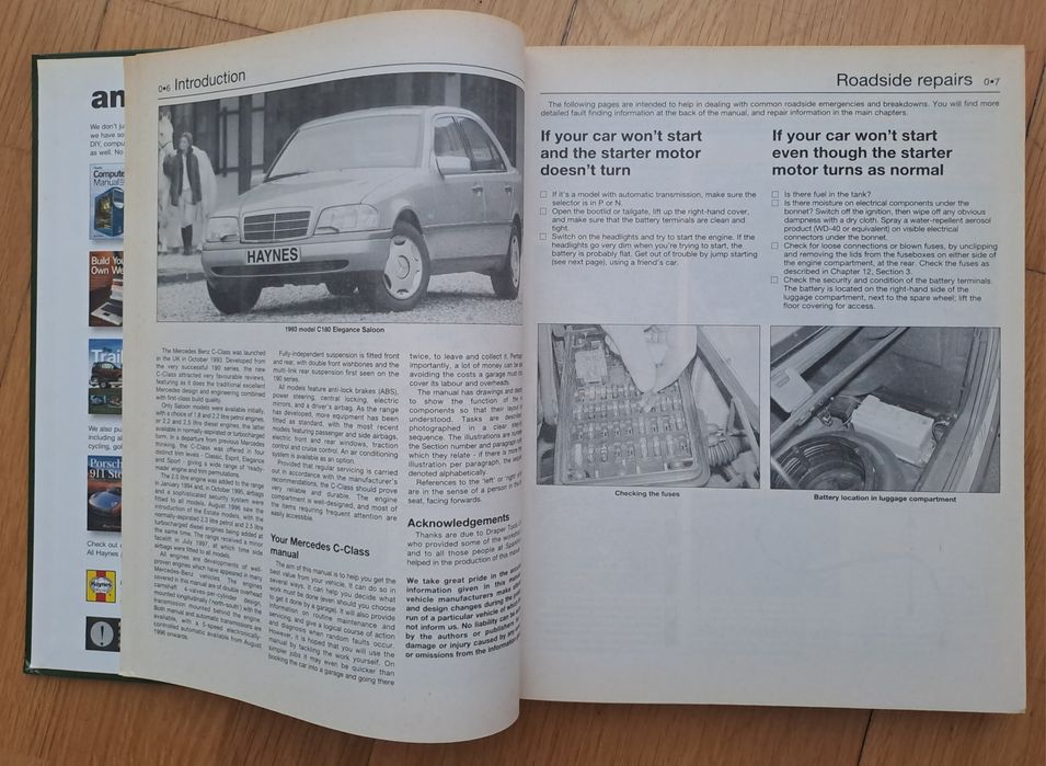 Manual Técnico MERCEDES-BENZ C-Classe - NOVO!