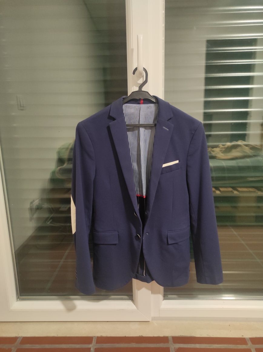 Blazer Azul Escuro Zara Man