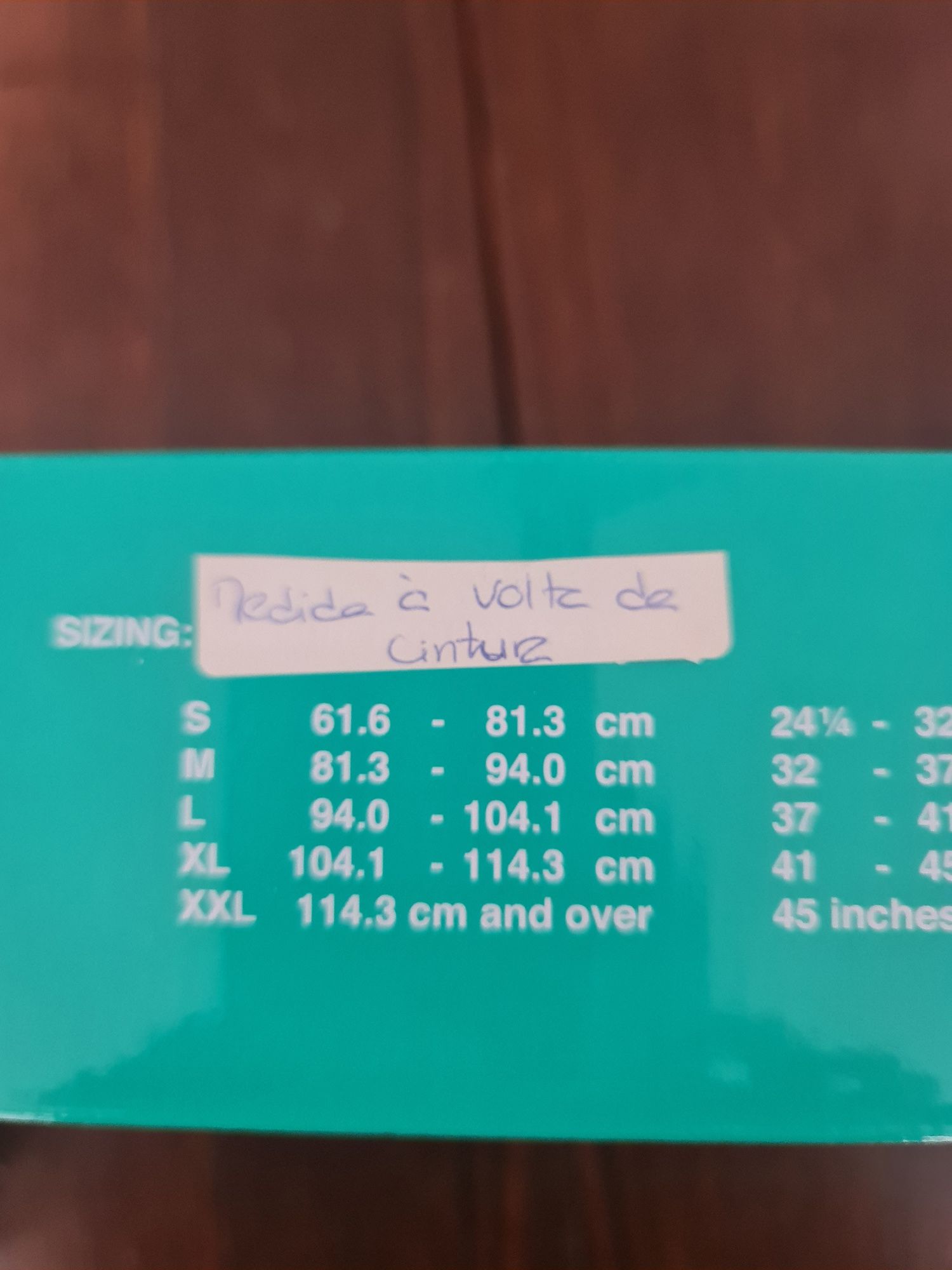 Cinta suporte nova tamanho médio