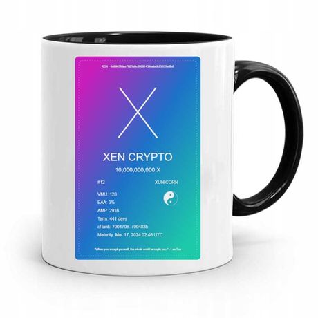 Kubek krypto z nadrukiem- XEN Crypto - kryptowaluty - XUNICORN XENFT