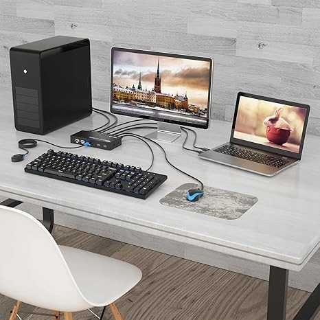 Przełącznik KVM MT-VIKI 460Hz Displayport 2porty 2 komputery 1 monitor