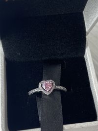 Кольцо Пандора «Рожеве серце» повне пакування! срібло s925