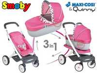 Коляска для ляльки куклы 3в1 Maxi Cosi Quinny Smoby 253197 253198