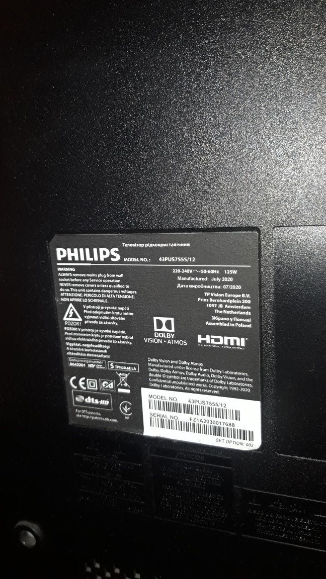 Telewizor Philips 43 całe 4K