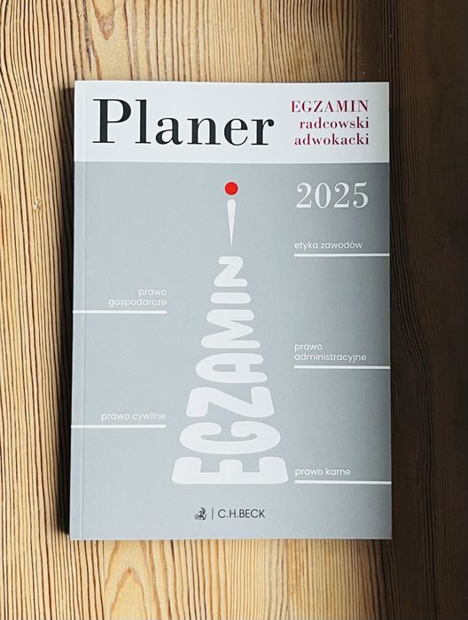 Planer. Egzamin radcowski i adwokacki 2025
