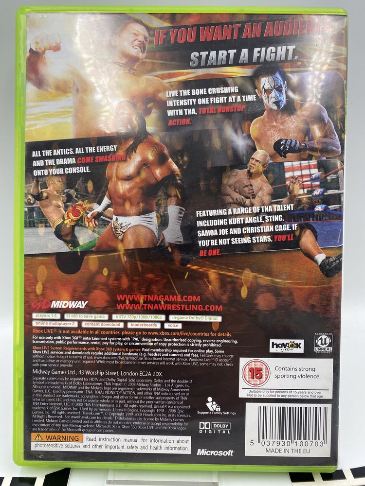 Impact Total Nonstop Wrestling Xbox 360 Gwarancja