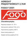 Agregat FOGO F3001 gwarancja, jak nowy